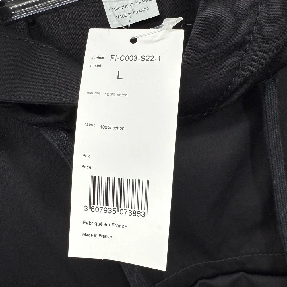 Comme des Garçons SHIRT Runway Anorak Shirt‎ Jacket Black Hooded L NWT Rare SS22